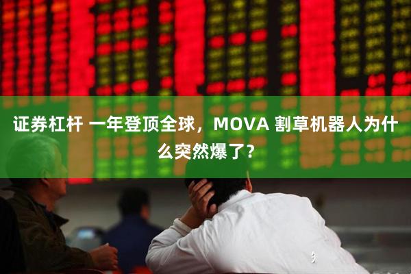 证券杠杆 一年登顶全球，MOVA 割草机器人为什么突然爆了？